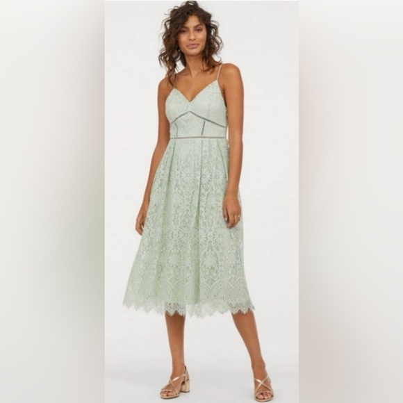 H&M Lace Dress in Mint Green - Picture 17 of 17